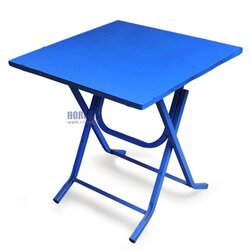 โต๊ะโค้ก โต๊ะเบียร์ ขาพับแบบจตุรัส สีน้ำเงิน 70x70ซม. ตราเอ็นเอฟ