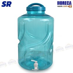 Clear tank, sea blue, PET, 18.9 liters, with tap (X10), SR