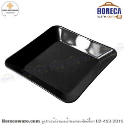 [ดำ] จานสี่เหลี่ยม 8 นิ้ว ไทยเมลามีน [thm-bk-p6056-8]