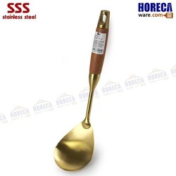 Golden spatula, wooden handle, 3S brand