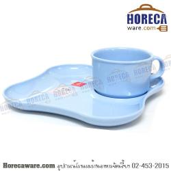 ชุดอาหารว่าง สีฟ้า ซุปเปอร์แวร์ [spw-bl-tc610]