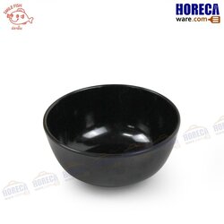 [Black] 3.5 inch divided bowl, smiling fish