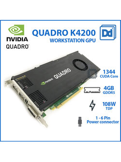 NVIDIA Quadro K4200 4GB Workstation Graphic Card การ์ดจอทำงาน CAD Solidworks NX