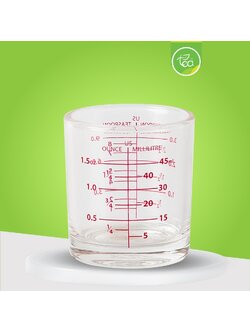แก้วตวงส่วนผสม แก้วช็อต แก้วสเกล แก้วตวงของเหลว ขนาด 1.5 ออนซ์ บรรจุ (1 ชิ้น) จำหน่ายโดย ทีอีเอ