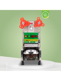 เครื่องซีลฝา ชาชมไข่มุก แก้วพลาสติก แก้วกาแฟ pp ปาก95 อัตโนมัติ YODO-2590D2 Fully Auto 500W