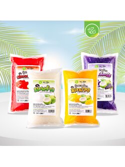 วุ้นมะพร้าว เม็ดเล็ก วุ้นในน้ำเชื่อม 1kg วุ้นมะพร้าวรสผลไม้ Coconut Jelly วุ้นมะพร้าวกลิ่นผลไม้ วุ้นท็อปปิ้ง เครื่องดื่ม ตรา ทีอีเอ