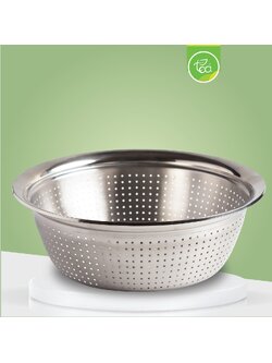 ตะแกรงสแตนเลส ล้างไข่มุก ล้างผัก รูเล็ก ตระกร้าสำหรับล้าง Wash Tray ขนาด 31 cm บรรจุ 1 ชิ้น