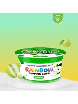 มุกป๊อป ไข่มุกป๊อป แอปเปิ้ล 130 กรัม เรนโบว์ป๊อปปิ้ง ป๊อปปิ้งโบบา เม็ดป๊อป Rainbow Popping Boba Apple ตรา ทีอีเอ