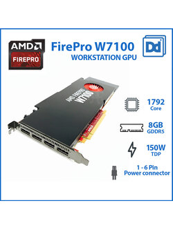 AMD Firepro W7100 8GB Workstation Graphic Card การ์ดจอทำงาน CAD solidworks nx