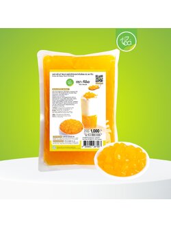 บุกไข่มุก รสมะม่วง พร้อมทาน 1 kg บุกมุก บุกคริสตัล บุกท็อปปิ้ง มุกคริสตัล ในน้ำเชื่อม Crystal Pearl Mango ตรา ทีอีเอ