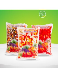 วุ้นฟรุ๊ตสลัด ท็อปปิ้ง สำเร็จรูป 1 kg วุ้นหัวใจ วุ้นสามสี วุ้นดาวเล็ก Fruit Jelly วุ้นผลไม้ วุ้นท็อปปิ้ง Topping Jelly จำหน่ายโดย ทีอีเอ