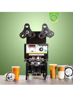 เครื่องซีลปิดฝาแก้ว กึ่งอัตโนมัติ ซีลแก้วPP ปาก95 นับแก้ว ซีลฝาแก้วชาไข่มุก TEA-SMA01 MODEL