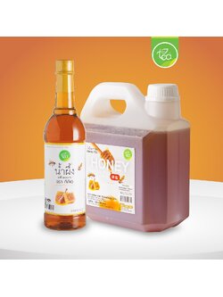 น้ำผึ้งเกสรดอกไม้ป่า Honey น้ำผึ้ง น้ำผึ้งแท้ เครื่องดื่ม (1 กิโลกรัม/ขวด) (4กิโลกรัม/แกลลอน) ตรา ทีอีเอ