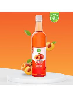 ไซรัปพีช น้ำพีช ไซรัปผลไม้ แต่งกลิ่น ไซรัป น้ำเชื่อมแต่งกลิ่น Peach Syrup ขนาด 750 ml.