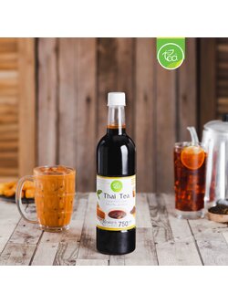 ไซรัปชาไทย พร้อมชง ไซรัปชาไทยสูตรเข้มข้น ชาไทยสกัดเข้มข้น Thai Tea Syrup ชาไทย ชาเย็น ซอสชาไทย 750 ml ตรา ทีอีเอ