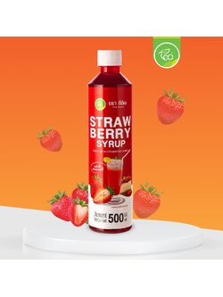 ไซรัปสตรอว์เบอร์รี่ น้ำสตรอว์เบอร์รี่ ไซรัปแต่งกลิ่น Strawberry Syrup 500ml