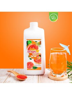 ไซรัปเกรปฟรุ๊ต 2.5 kg นำเข้าจากไต้หวัน น้ำเกรปฟรุ๊ต ไซรัปเพียวเร่ ไซรัปผลไม้ Syrup Grapefruit Concentrate ตรา ทีอีเอ