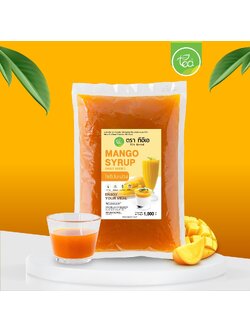 ไซรัปมะม่วง ไซรัปเนื้อมะม่วง Mango Syrup น้ำมะม่วงเข้มข้น ไซรัป น้ำเชื่อมผลไม้ มะม่วง Mango บรรจุ (1000 กรัม / ถุง)