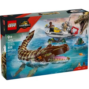 LEGO Jurassic World เลโก้ 76974 Brick-Built Mosasaurus Boat Mission