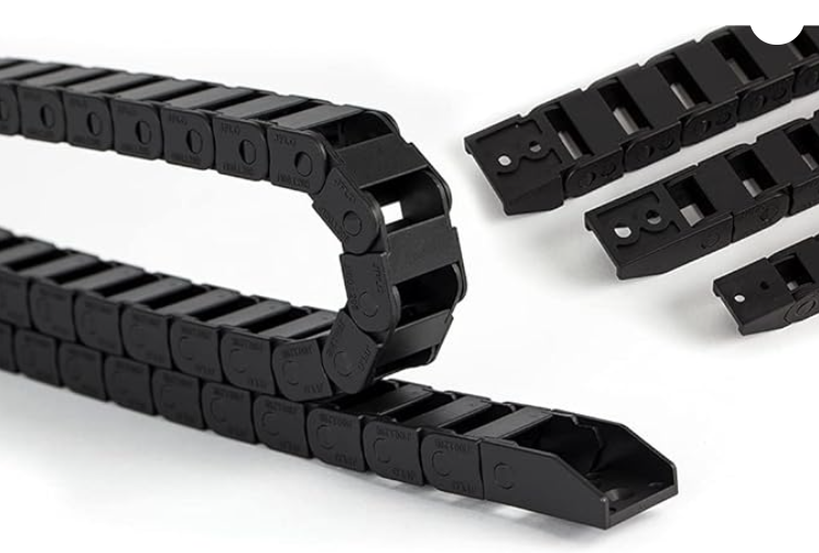 รางกระดูกงู เก็บสายไฟ 10x20mm ยาว 1 เมตร Cable Drag Chain Open On Both Side Plastic Towline