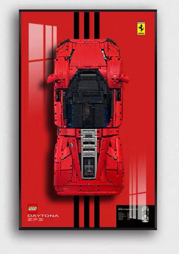 Display frame สำหรับ LEGO Technic เลโก้ 42143 Ferrari Daytona SP3