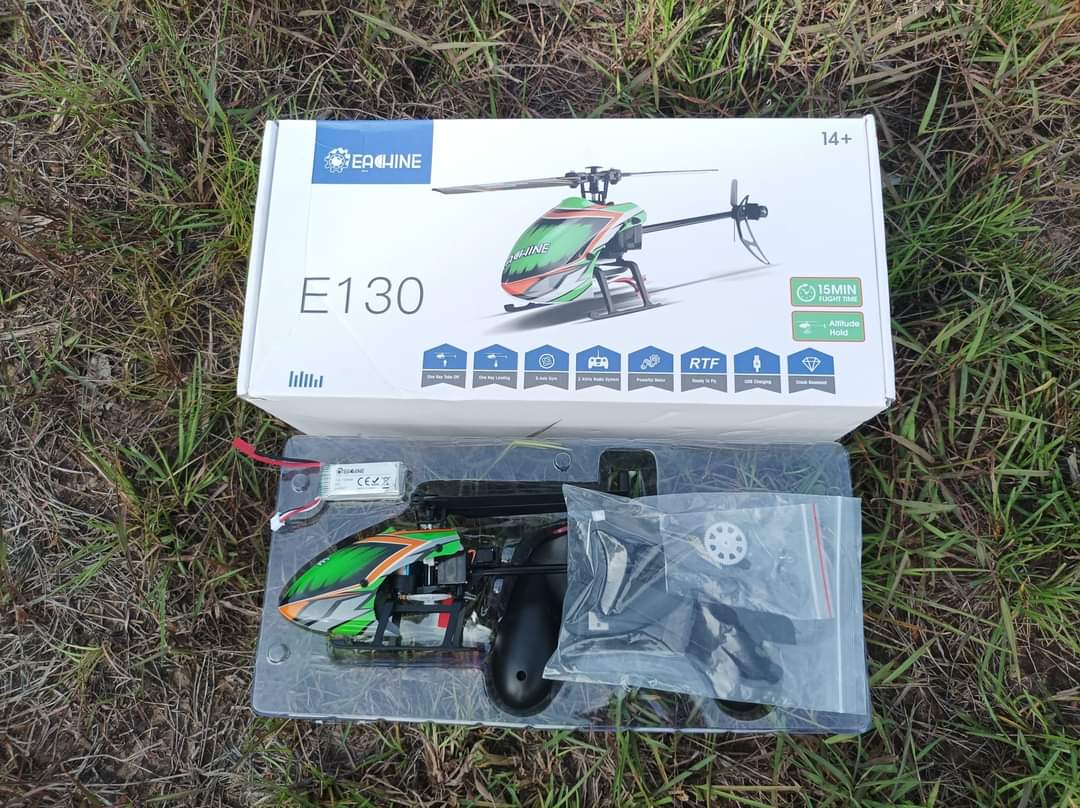 เฮลิคอปเตอร์บังคับวิทยุ EACHINE E130 4CH 2.4GHZ ระบบล๊อคความสูง ชุดพร้อมเล่น