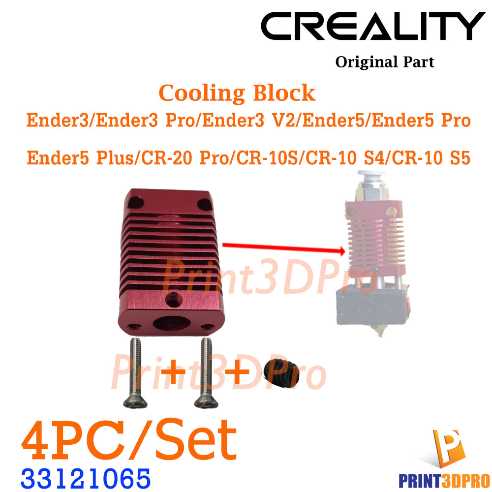Creality Part Cooling Block , Heat Sink For Ender CR-10 , etc. 3D Printer Part