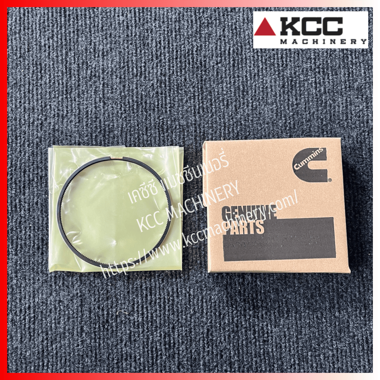 ชุดแหวนลูกสูบ (Piston Ring Set) Cumminsแท้ ใช้สำหรับรถตักเครื่อง QSB 6.7_ZW180-5B