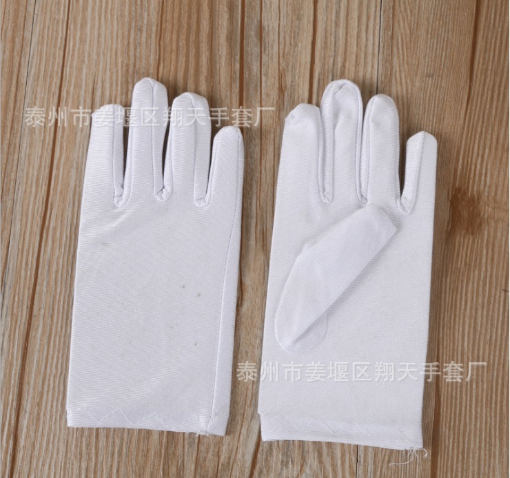 ุถุงมือเด็กออกงานสีขาว สีแดง แบบเรียบ ผ้ามันเงา ใส่สบาย ยืดหยุ่น