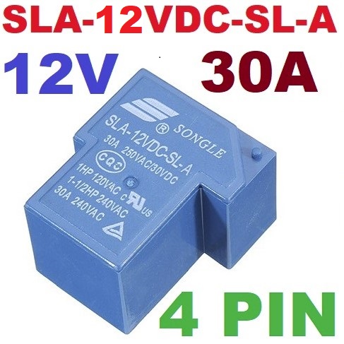 Relay 12V 30A SLA-12VDC-SL-A-(4 PIN) coil 12V Power Relay รีเลย์ 4 ขา