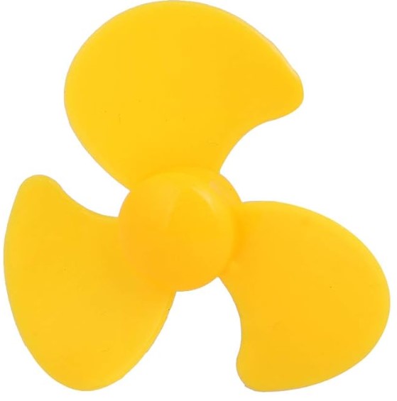 พัดลมใบอ่อน Plastic Propellers 3 Blades Propeller with 1.95 mm Hole for Toys Model