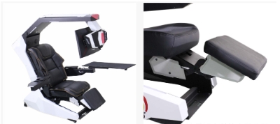 เก้าอี้เล่นเกม R1Pro Galaxy Battleship Zero Gravity พร้อมห้องนักบินปรับระยะการมองได้ เก้าอี้เล่นเกมแคปซูลอวกาศ