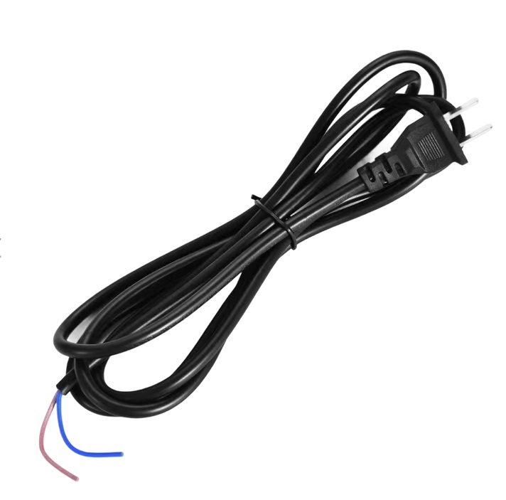 ปลั๊กตัวผู้ 2 ขา ขนาด 2x1.5 sq.mm. ยาว 2 เมตร 250V 16A Pure copper national standard power cord two plug power cord 2*1.5 sq.mm. 2 meter สายไฟพร้อมหัวปลั๊ก