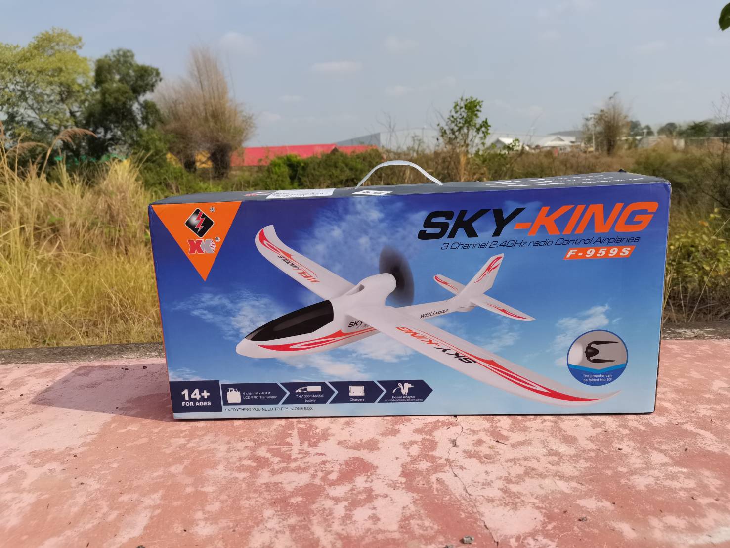 WL-TOYS F595 SKY KING WING 3CH 2.4GHZ เครื่องบินบังคับวิทยุ เครื่องร่อนฝึกเล่นเทรนเนอร์