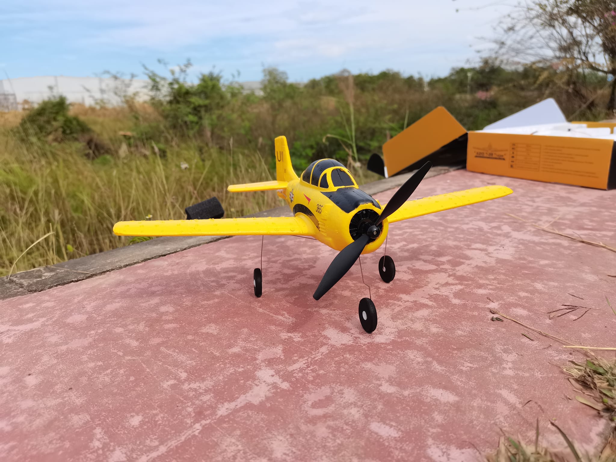XK A210 TROJAN MINI T28 380mm Wingspan 2.4G 4CH 3D/6G โหมด Switchable 6 แกน Gyro เครื่องบินปีกกลาง EPP RC เครื่องบินชุดพร้อมเล่น