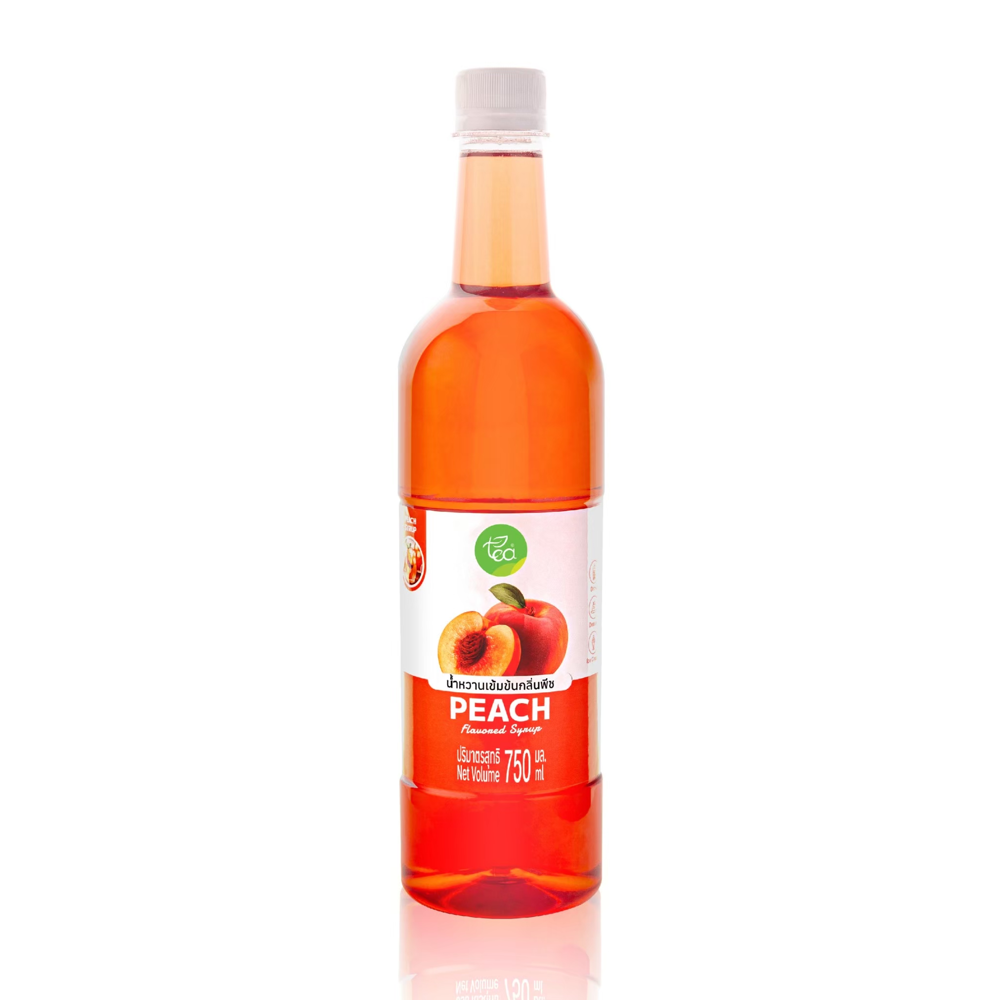 ไซรัปพีช น้ำพีช ไซรัปผลไม้ แต่งกลิ่น ไซรัป น้ำเชื่อมแต่งกลิ่น Peach Syrup ขนาด 750 ml.