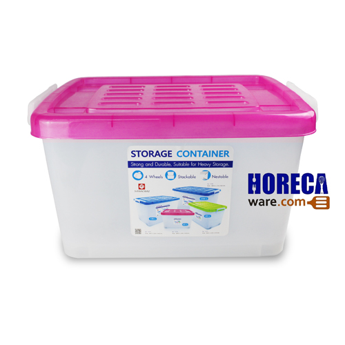 กล่องใส่ของมีล้อ 35x46x27.5 เกรดA ตราสหชัยโปรโมชั่น