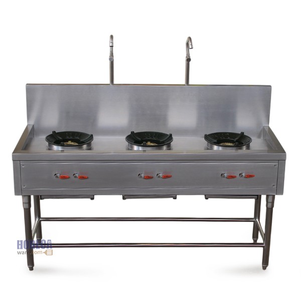 KB5 3 burner water table, length 150x600x750, Masterware