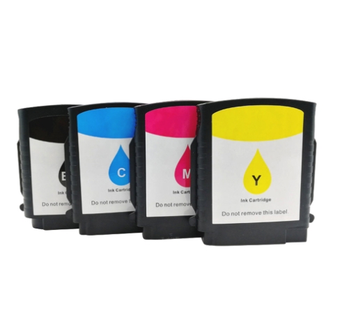 หมึกอิงค์เจ็ทเทียบเท่าHP 10 C4844A Black/HP11 C4836A Cyan/HP11 C4837A Magenta/HP11 C4838A Yellow สำหรับเครื่องHP Designjet 70