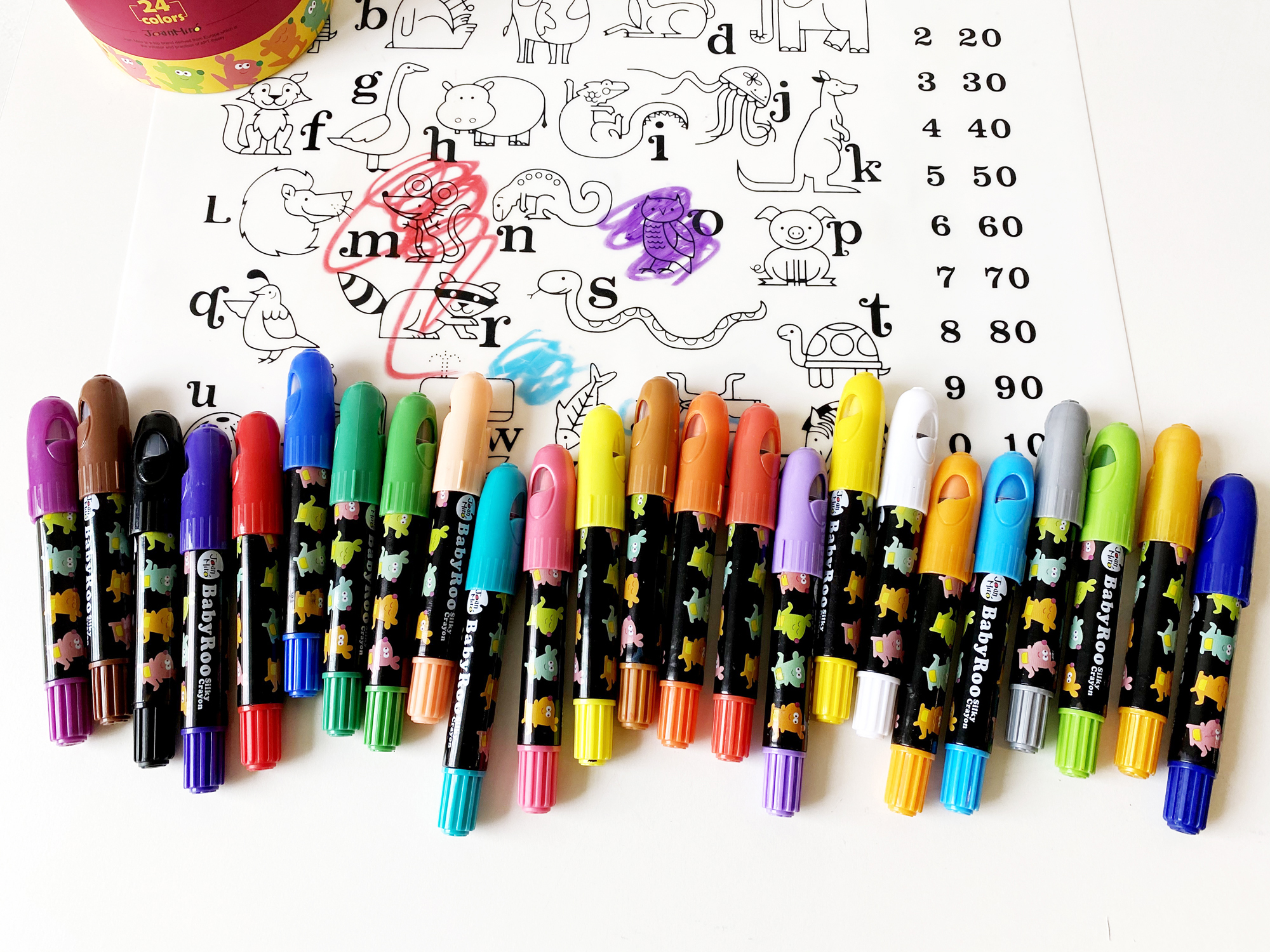 Joan Miro สีเทียน (24 สี) + แผ่นซิลิโคน