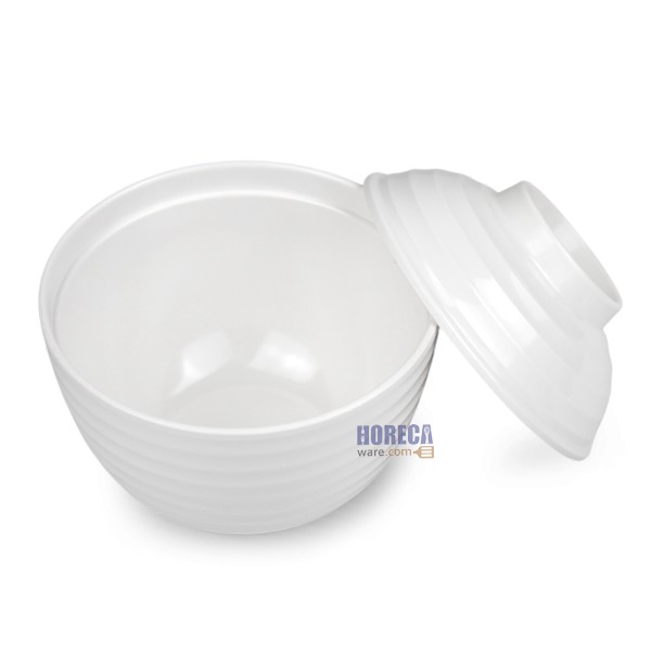 ถ้วยมิโซะมีลอน 4นิ้ว [สีครีม] ปลายิ้ม