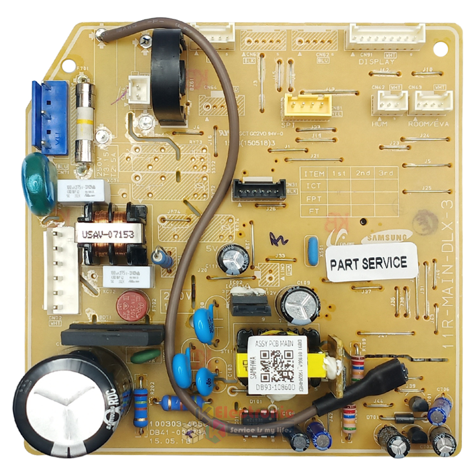 แผงบอร์ดแอร์คอยเย็น ซัมซุง Samsung-แผงควบคุมแอร์-DB93-10860D/อะไหล่แท้ สำหรับรุ่น-AS24EWPN/AS24TULN/AS24TULN/AS24TULN/AS24UGPN/AS24UUPN/AS24UWPN พร้อมรายละเอียดการเซ็ทโค้ด