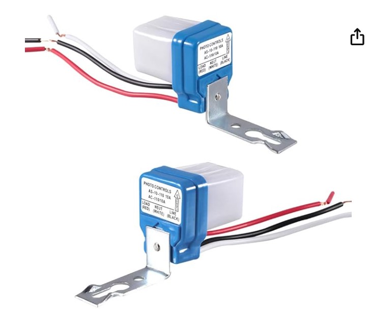 สวิทช์แสง AC/DC 220V 10A Photo switch Light control switch เปิด-ปิดไฟ อัตโนมัติ สวิตช์แสง