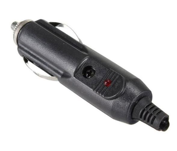 หัวเสียบที่จุดบุหรี่รถยนต์ 12V/24V ตัวผู้ มีฟิวส์ 10A ในตัว มีไฟสถานะ bakelite car with lamp cigarette lighter plug cigar head plug 12V high current car charger plug ปลั๊กที่จุดบุหรี่