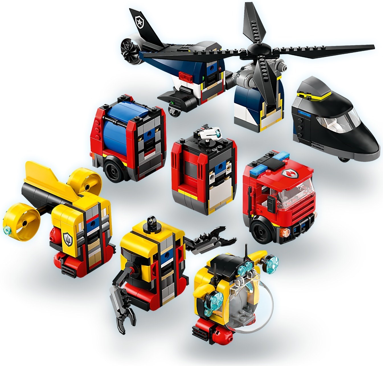 LEGO City เลโก้ 60462 Helicopter, Fire Engine & Submarine Remix