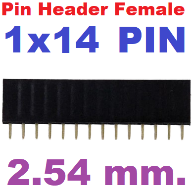 Pin Header Female 1x14 Pin Single Row Pitch 2.54mm High 8.5 mm. Straight pin