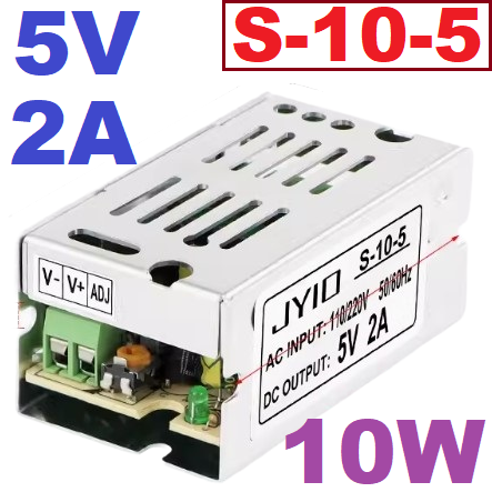 5V 2A 10W Model S-10-5 Aluminum Case Switching Power Supply AC110V 220V to DC5V แหล่งจ่ายไฟ สวิทชิ่งเพาเวอร์ซัพพลาย