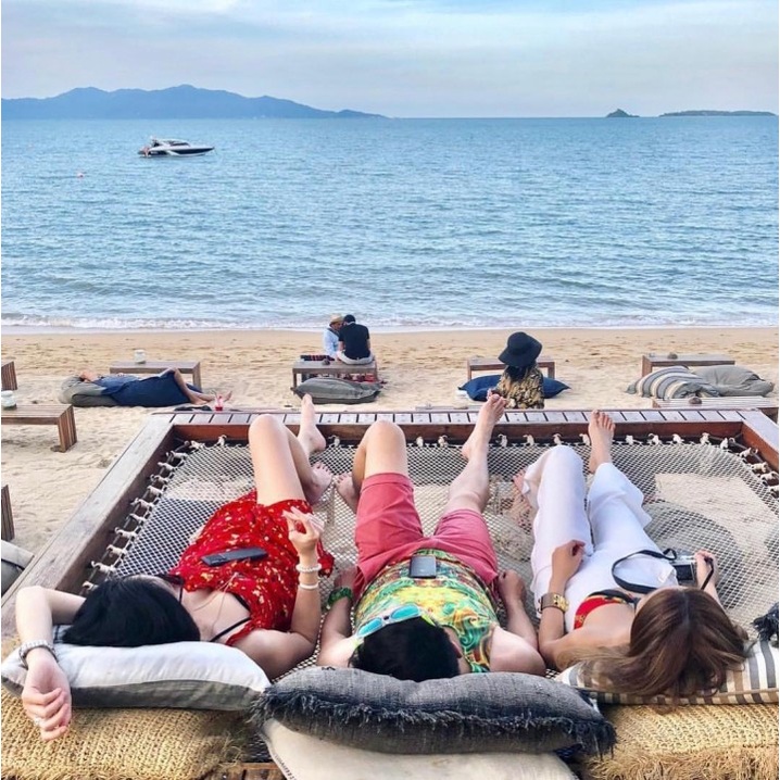 รุ่น HappyWhite (รุ่นหนา 2 ชั้น) ตาข่ายนั่งเล่นในคาเฟ่ ตาข่ายชมวิวสีขาว