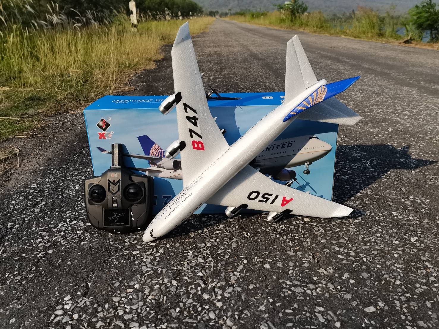 เครื่องบังคับวิทยุ WLtoys XK A150 Airbus B747 EPP 2.4G เครื่องบินชุดพร้อมเล่น RTF