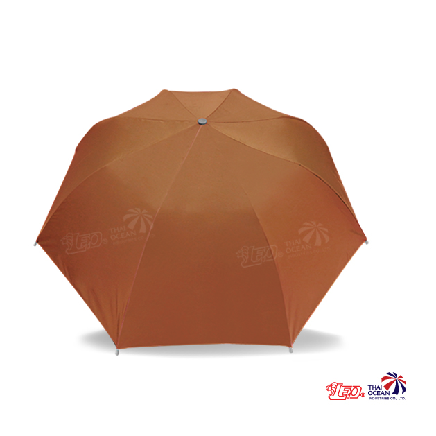 Leo ร่มพับพระสงฆ์ 2 ตอน ขนาด 20 นิ้ว ผ้าเคลือบยูวีกันแดดกันฝน สีแก่นขนุน